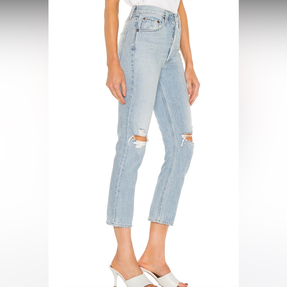 NWT Agolde Riley High Rise Straight Crop
